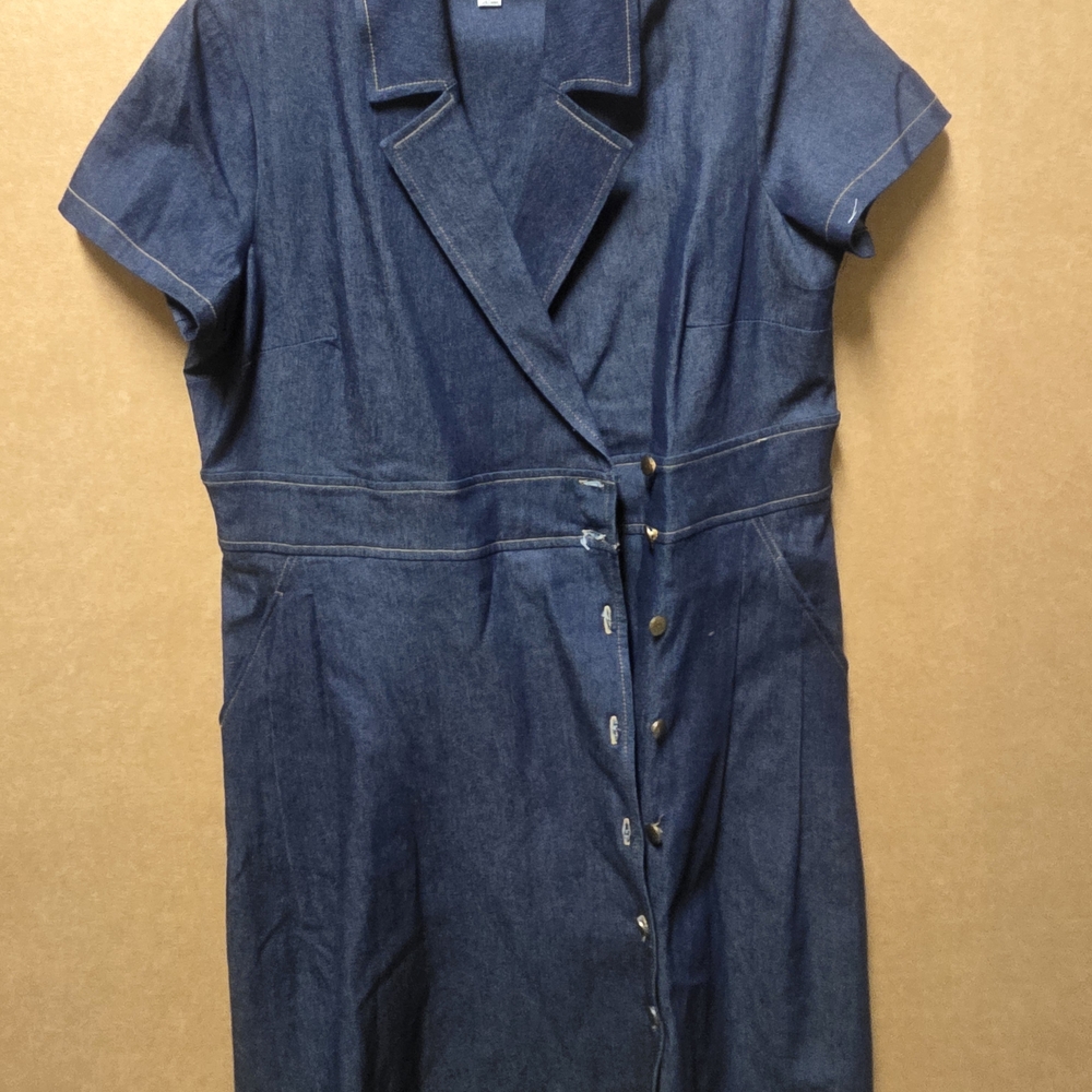 Shelby & Palmer Blue Denim Midi Dress